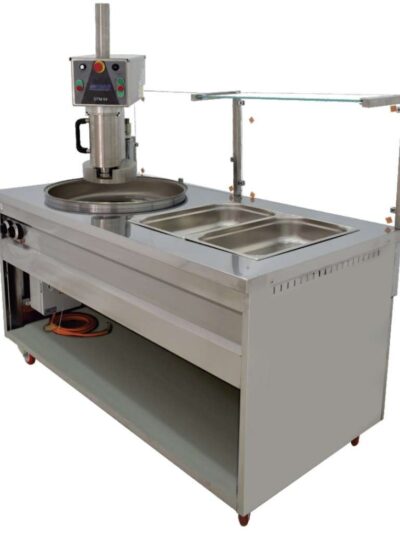 Freidora Eléctrica para churros de 1600x800x850h  mm con 1 caldero de 600mm y 2 bandejas GN1/1 Línea Estambul DTM6