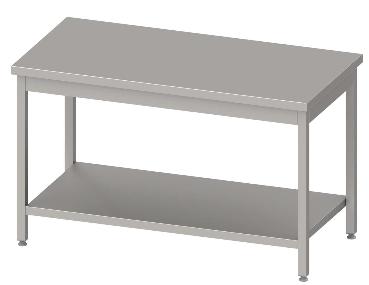 Mesa Central Baja acero inoxidable AISI 201 con estante 1000x700x600 mm MB107 Línea Varsovia (954257100)