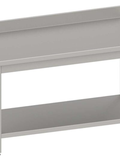 Mesa Mural acero inoxidable AISI 201 con estante 2000x700x850 mm MM207 Línea Varsovia (950047200)