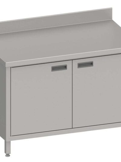 Mesa Mural  acero inoxidable AISI 201 con puertas batientes 1200x600x850 mm MMPB126 Línea Varsovia (950156120)