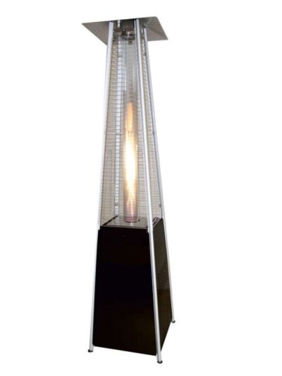 Estufa terraza Piramidal color negro a gas propano 13Kw FLAMME PIRAMIDE NEGRA  altura 2,27 cm