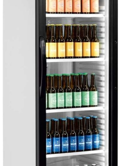 Armario Refrigerado 1 puerta de cristal con cabezal luminoso 595x640x1980h mm Línea VIBORG CEV425CP-I