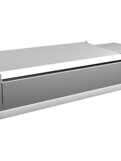 Vitrina 3 cubetas GN1/3 + 1 cubeta GN1/2 con TAPA de 1200 x395 x270h mm PEKIN VRX1200380SL