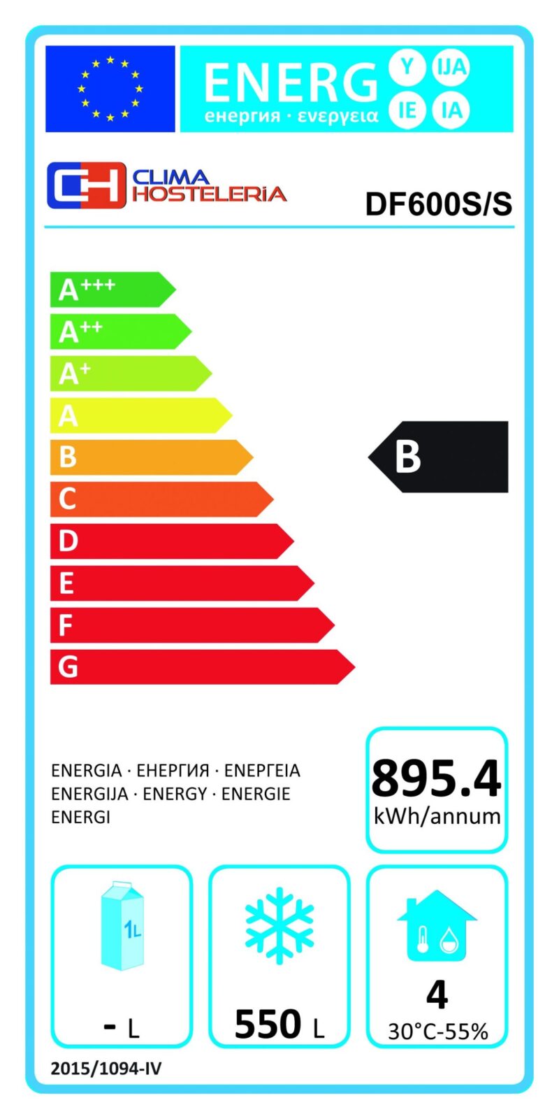 Armario Congelados GN2/1 Acero Inoxidable 600 litros de 775x750x1850h mm PEKÍN DF600SS