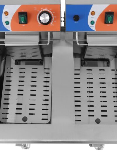 Freidora Eléctrica 10+10 litros CON Grifo de 570x470x345h mm PEKIN EF-102V