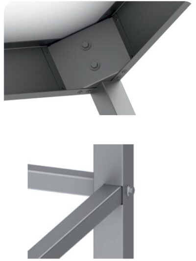 Mesa Central acero inoxidable AISI 201 sin estante 2000x600x850 mm MC206S Línea Varsovia-42 Kg (950086200)