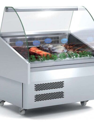 Vitrina Expositora Refrigerada Pescado / Marisco evaporador estática + placa fría dim.1505x915x1185h mm Línea Córdoba EEC-150-RR-EF