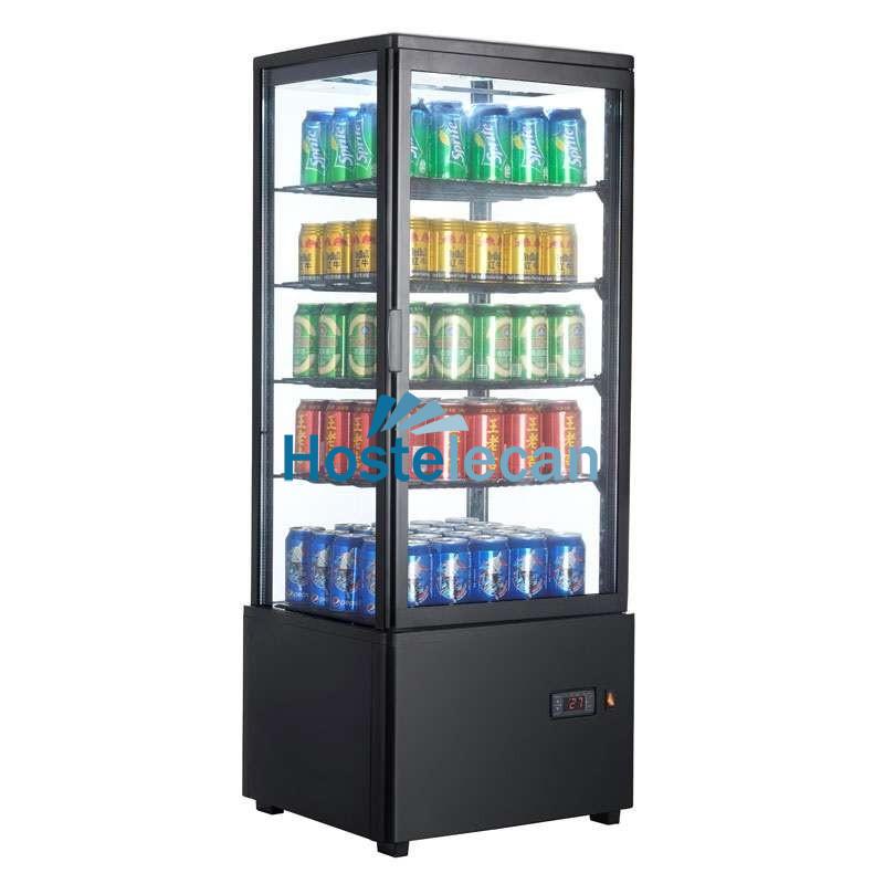 Expositor Refrigerado 4 Caras 98 litros Negro de 447x400x1199h mm Línea Pekín XC98L-N Expositor Refrigerado 4 Caras 98 litros Negro de 447x400x1199h mm Línea Pekín XC98L-N