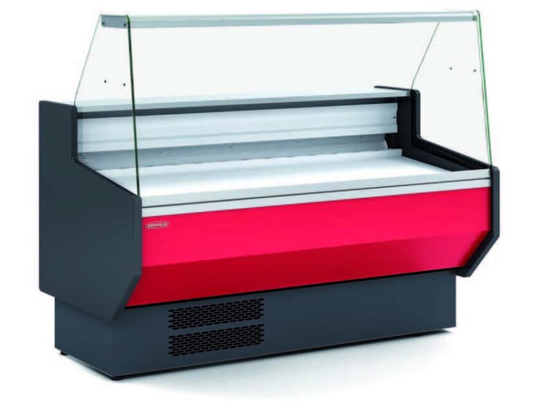 Vitrina Refrigerada Cristal Recto Fondo 800 dim.1305x800x1235h mm Línea Córdoba VED-8-13-R