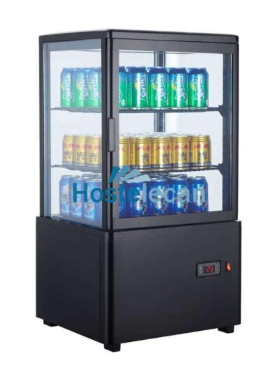 Expositor Refrigerado 4 Caras 58 litros Negro de 447x400x819h mm Línea Pekín XC58L-N