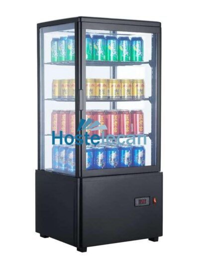 Expositor Refrigerado 4 Caras 78 litros Negro de 447x400x969h mm Línea Pekín XC78L-N