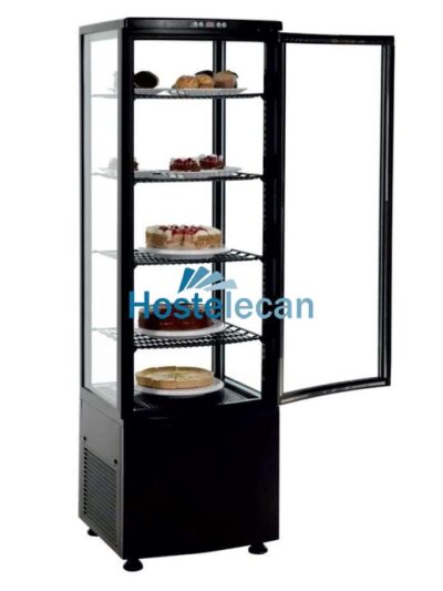 Expositor Refrigerado 4 Caras 238 litros Negro de 515x485x1715h mm Línea Pekín XC238L-N