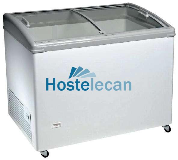 Congelador Horizontal Puerta Vidrio Curvo Corredera de 1063 x670 x900h mm AVEIRO TCHC300N