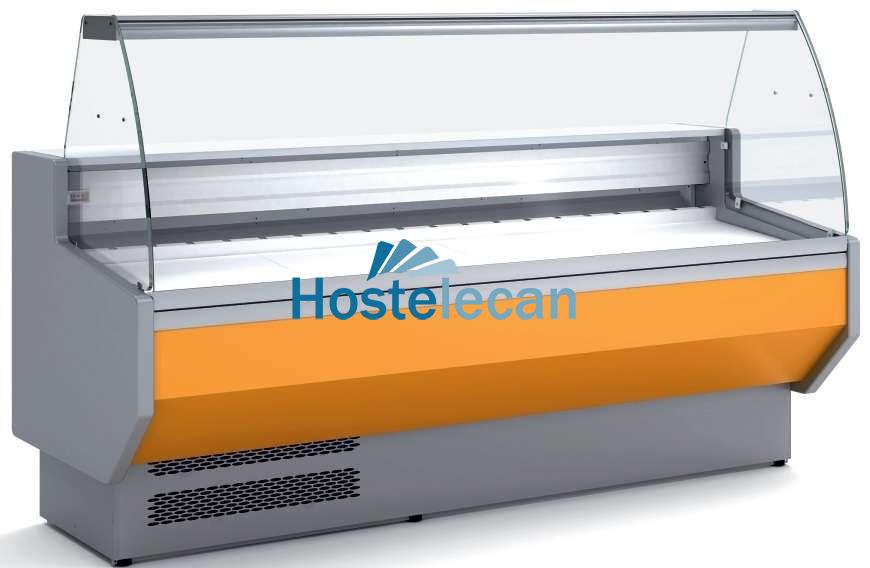 Vitrina Refrigerada Cristal Curvo Fondo 800 dim.2025x800x1235h mm Línea Córdoba VED-8-20-C