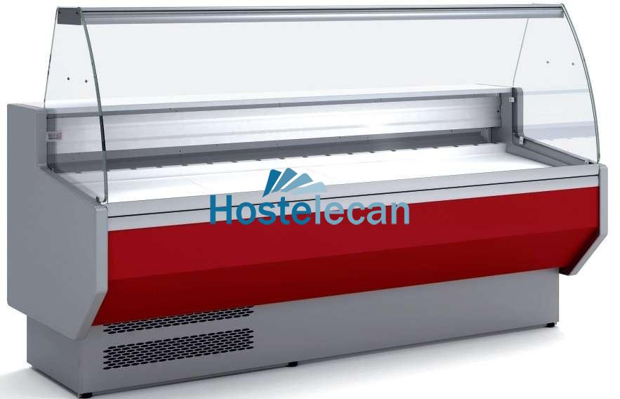 Vitrina Refrigerada Cristal Curvo Fondo 900  dim.1055x940x1235h mm Línea Córdoba VED-9-10-C