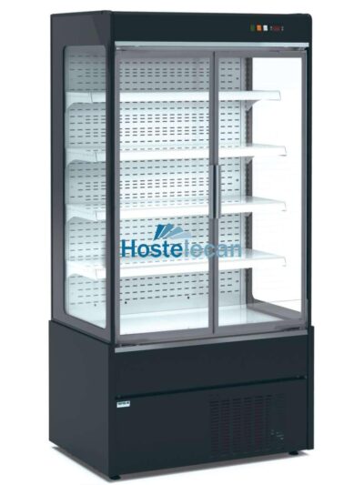 Mural Refrigerado Expositor con Puertas de Cristal 4 Estantes Fondo 700 de 1020 x700 x1990h mm AVEIRO MAE100PV-N color NEGRO