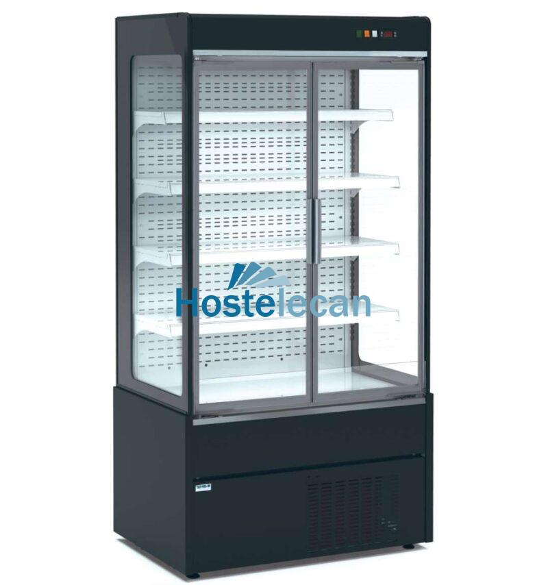 Mural Refrigerado Expositor con Puertas de Cristal 4 Estantes Fondo 700 de 1020 x700 x1990h mm AVEIRO MAE100PV-N color NEGRO Mural Refrigerado Expositor con Puertas de Cristal 4 Estantes Fondo 700 de 1020 x700 x1990h mm AVEIRO MAE100PV-N color NEGRO