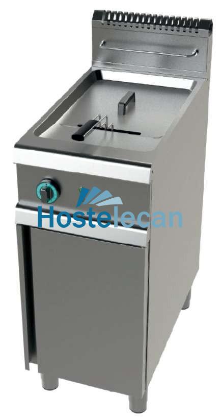 Freidora a gas 1cuba limpia de 21 litros con 19Kw Serie 900 JUNEX con medidas 400x900x900h mm FG9C121