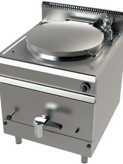 Marmita a gas 140 litros calentamiento directo 21 Kw Serie 900 JUNEX con medidas 800x900x900h mm MG9C150D