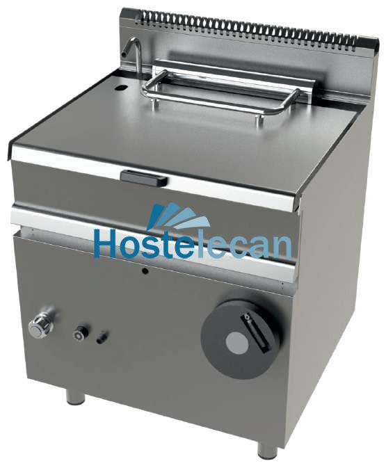 Sartén basculante a gas 12Kw fondo cuba en acero inoxidable AISI-304 Serie 700 JUNEX con medidas 800x730x900h mm FD7N050
