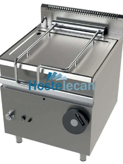 Sartén basculante a gas 80 litros 22Kw fondo cuba en acero suave Serie 900 JUNEX con medidas 800x900x900h mm FD9C080F