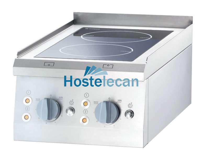 Cocina vitrocerámica sobremesa 2 zonas 400x700x850h mm 2×2,5Kw Línea Varsovia