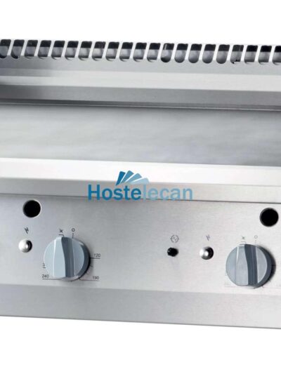 Fry top a gas acero rectificado sobremesa placa lisa 800x700x250h mm 13Kw Línea Varsovia