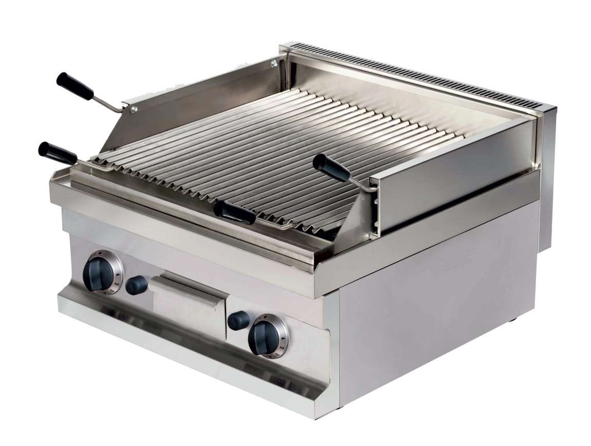 Barbacoa a gas piedra volcánica sobremesa 9,6kw 600x600x265h mm GGL606 Línea Estambul