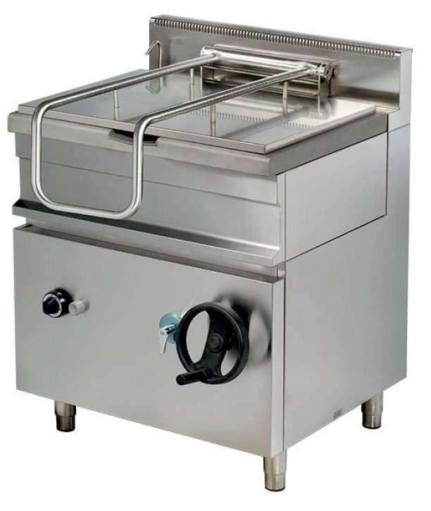 Sartén basculante a gas 65 litros 13kw 800x700x900h mm GP722 Línea Estambul