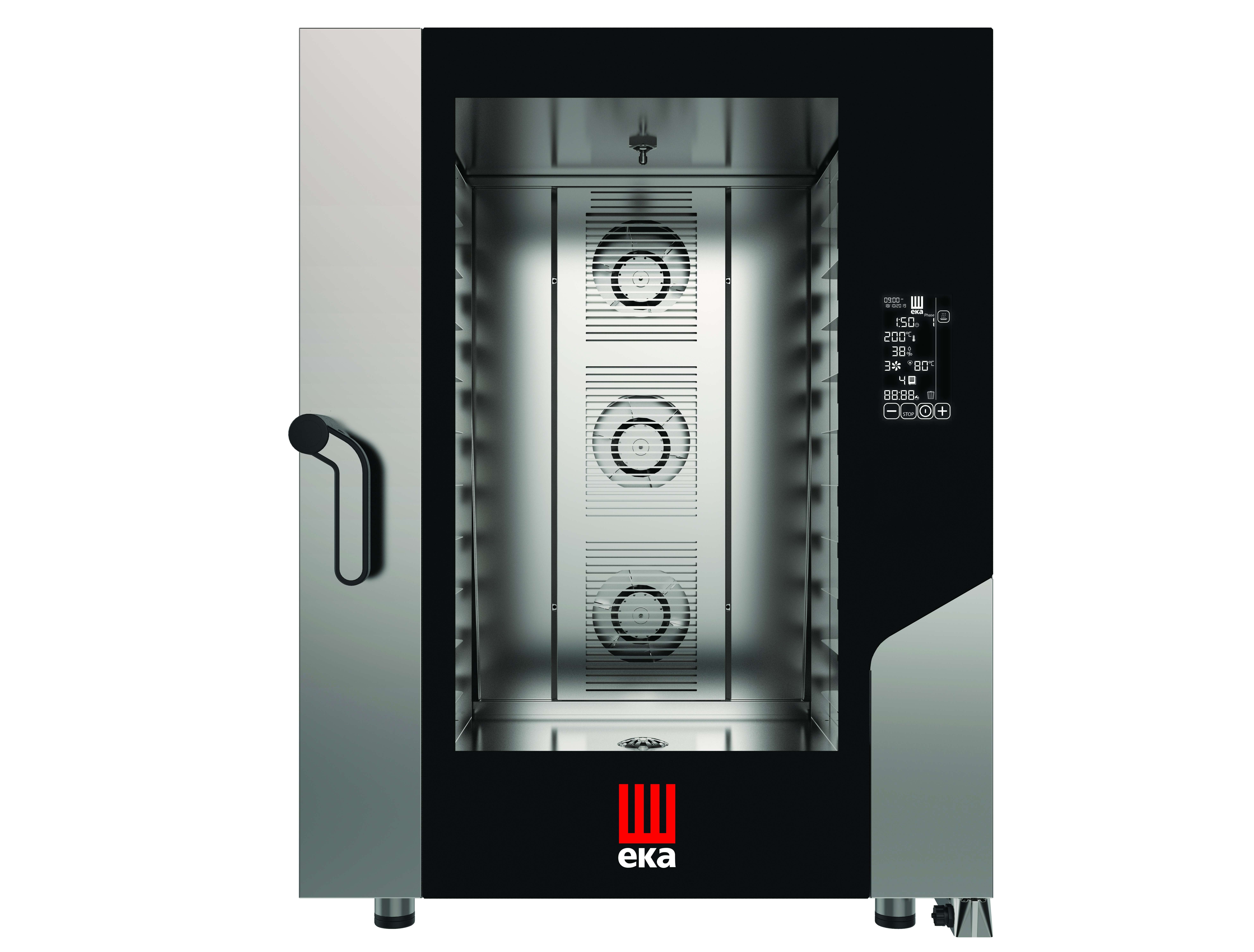 Horno eléctrico convección MILLENIAL BLACK MASK Gastronomía 10 bandejas GN2/1 MKF1021BM Línea Padova