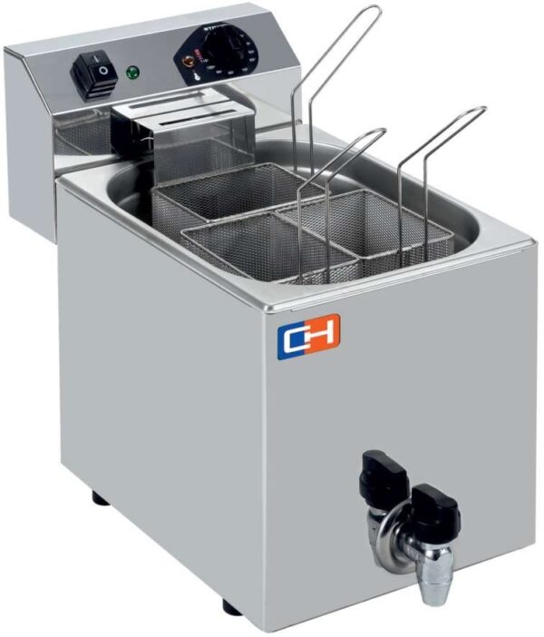 Cuecepasta Eléctrico Profesional 7 litros con 3 cestas 270X460X370h mm CP7L