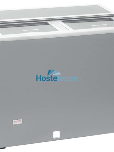 Enfriador de Botellas 400 litros  Puertas Inox de 1280 x670 x880h mm con ruedas AVEIRO AGF400 (COLOR GRIS)