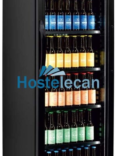 Armario Refrigerado 1 puerta de cristal color NEGRO 595x640x1840h mm Línea VIBORG CEV425-I BLACK