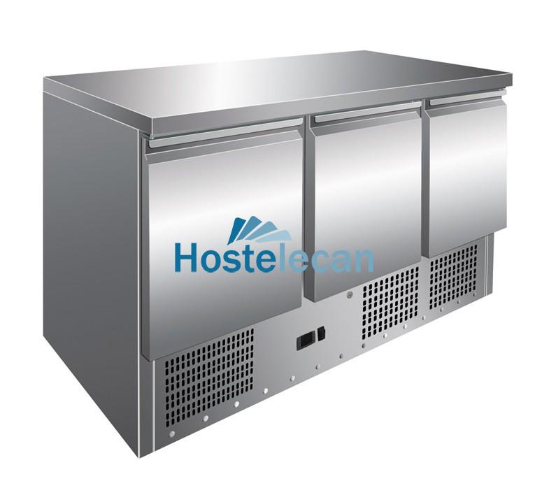 Mesa GN1/1 3 Puertas Refrigerada Compacta de 1365 x700 x860h mm PEKIN S903TOP Mesa GN1/1 3 Puertas Refrigerada Compacta de 1365 x700 x860h mm PEKIN S903TOP