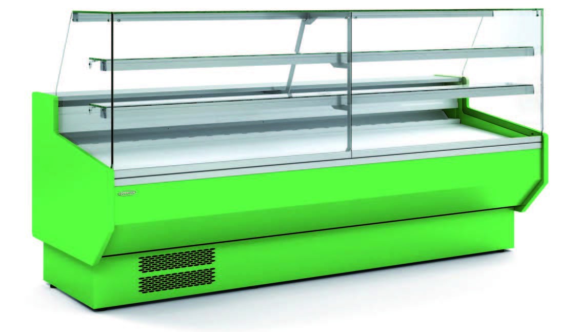 Vitrina Refrigerada Cristal Recto pastelería Fondo 900 dim.2025x940x1235h mm Línea Córdoba VEPD-9-20-RR