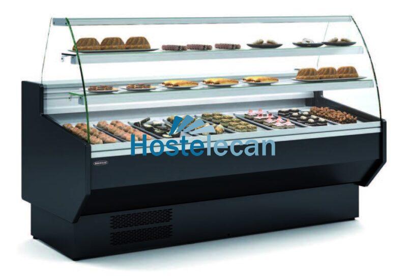 Vitrina Refrigerada Cristal Curvo pastelería  Fondo 900  dim.1055x940x1235h mm Línea Córdoba VEPD-9-10-C