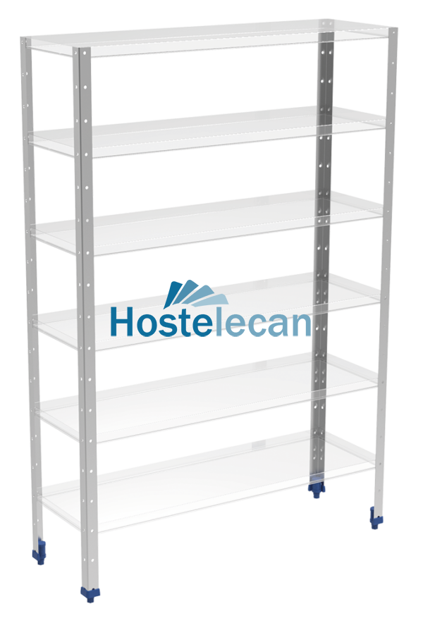 Soporte de estantería de 40x40x1450 mm. con contera