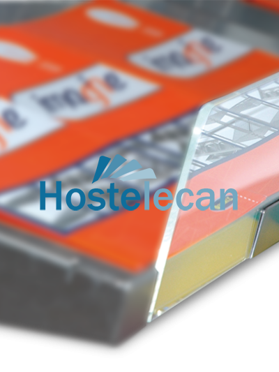 Peto de metacrilato Imagine de 1060 mm. con sujeciones inox.
