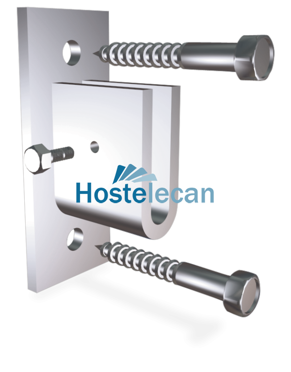 Soporte lateral 100x40x45 mm. Mano izquierda.