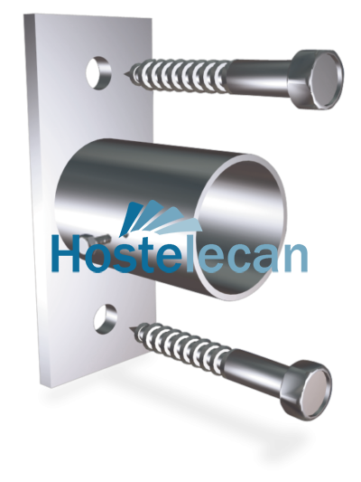 Soporte lateral para tubo 100x40x45x30 mm.