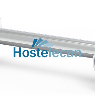Soporte recto en tubo para recibir 130x60x38 mm.