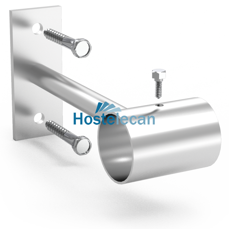 Soporte recto para tubo 100×30 mm.