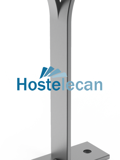 Sujeción de hierro para tirante 100 mm.