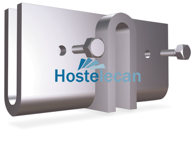 U en doble T 100x40x50 mm.