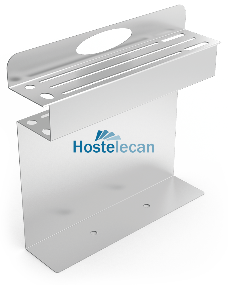 Portacuchillos portátil en chapa 377x86x349 mm.