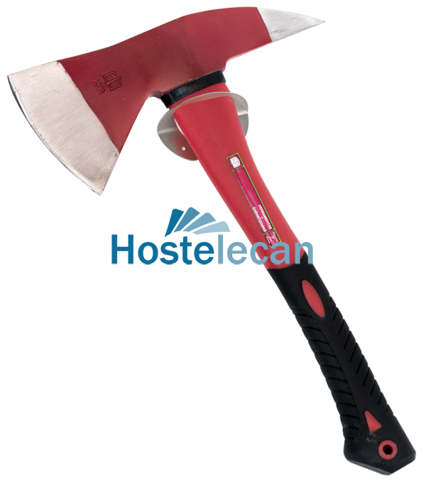 Hacha con mango de fibra de 240x390 mm. con soporte