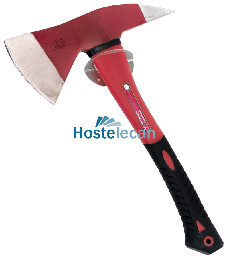 Hacha con mango de fibra de 240×390 mm. con soporte