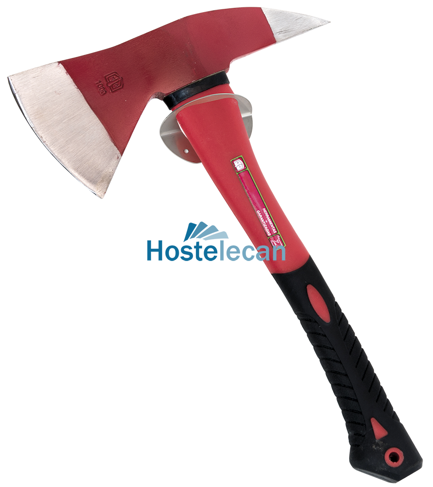 Hacha con mango de fibra de 240x390 mm. con soporte