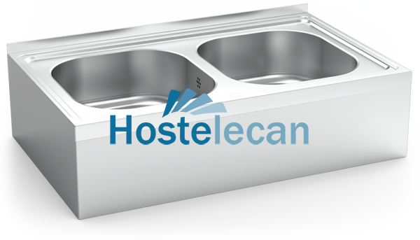 Fregadero colg.c/faldón 2C 800x500x220 mm.