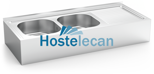 Fregadero colg.c/faldón 2C,ED 1200x500x220 mm.